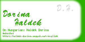 dorina haldek business card